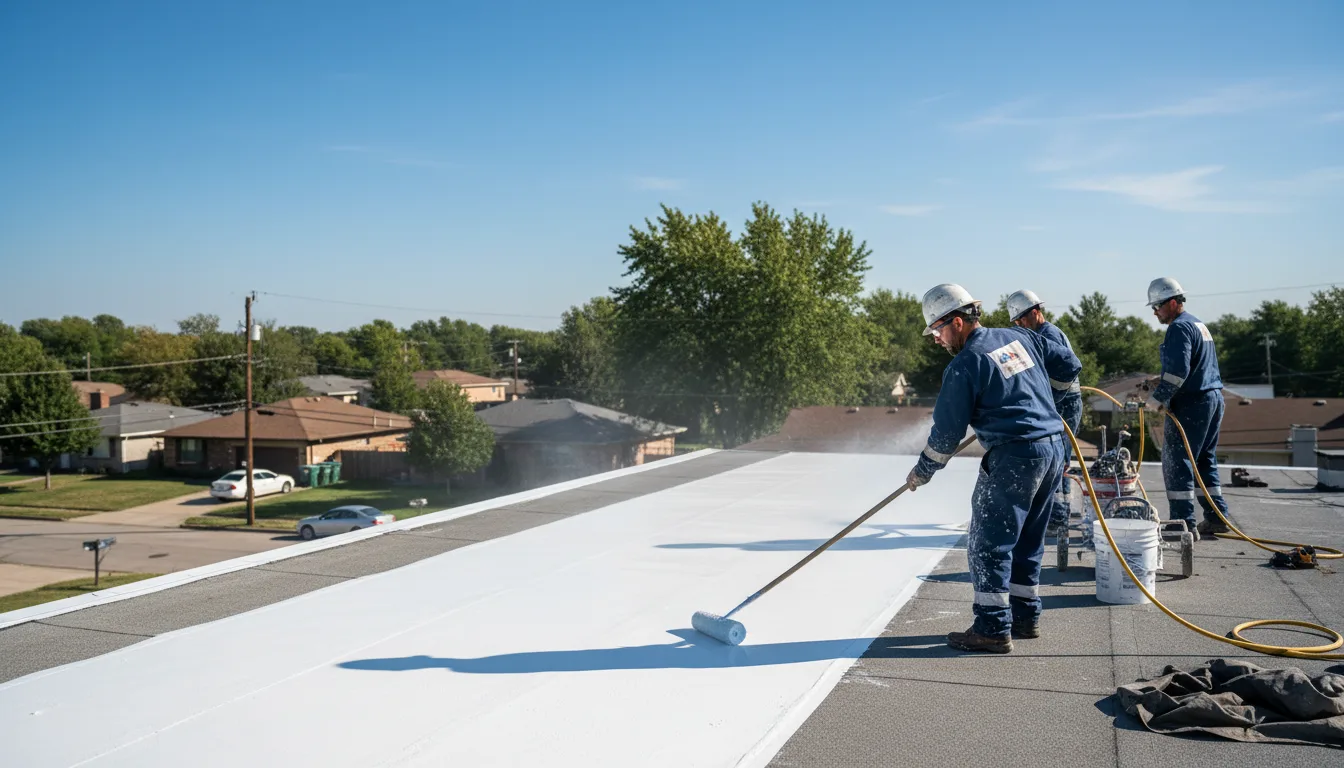 Commercial roof coating in Hampton, IA near me